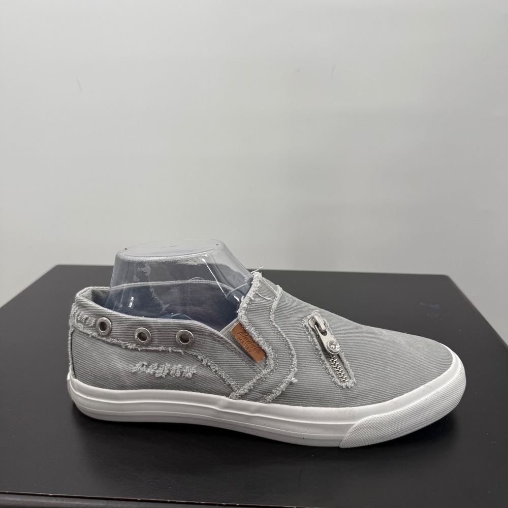Blowfish Malibu Slip On Sneakers Women Size 9 Grey Distressed ZS001 Canvas